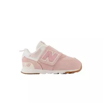 New Balance 574 New-B на липучке для малышей NB Athletics — кристально-розовые детские кроссовки Hazy-Rose NW574CH1