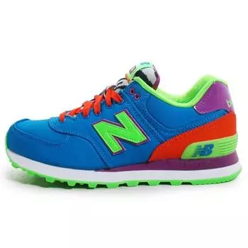 New Balance 574 Pop Safari - Синие женские кроссовки Neon-Blue Lime Berry WL574BP 36