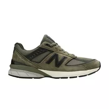 New Balance 990v5 Made In USA Covert Green Мужские кроссовки белые M990AE5