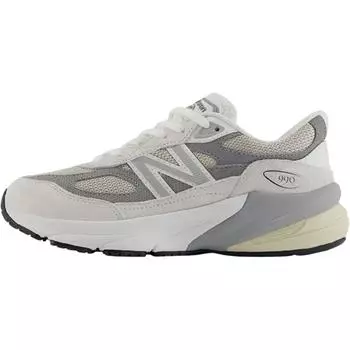 New Balance 990v6 Подростковые кроссовки Reflection Marblehead Детские кроссовки Серый Белый GC990NC6 36