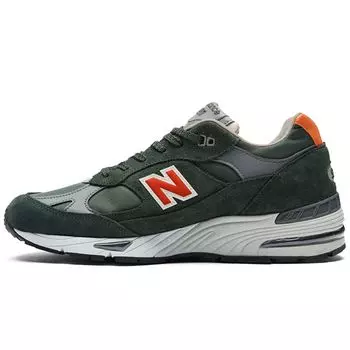 New Balance 991 Made In England Forest Green Orange Мужские кроссовки M991TNF