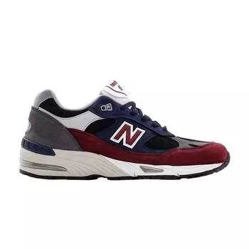 New Balance 991 Сделано в Англии Темно-бордовые мужские кроссовки Красно-серые M991RKB 42.5
