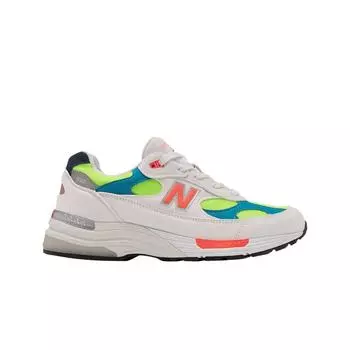 New Balance 992 Made in USA Белые неоновые мужские кроссовки M992DA