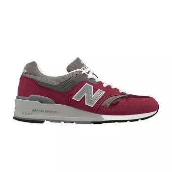 New Balance 997 Сделано в США Бордовые Серые Мужские Кроссовки Красные M997BR