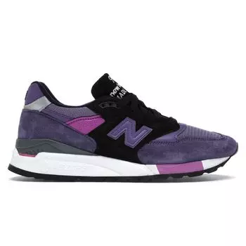 New Balance 998 Made in USA Фиолетовые черные мужские кроссовки Серые M998BLD
