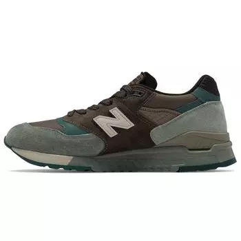 New Balance 998 Сделано в США Коричнево-бирюзовые мужские кроссовки Серые M998AWA