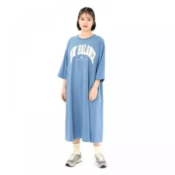 New Balance Big Logo Dress Heb Heron Blue Awd45697 Heb S