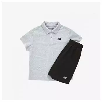 New Balance Детская базовая комплектация с коротким рукавом из пике Nk9yf2106u (15)Gray/110