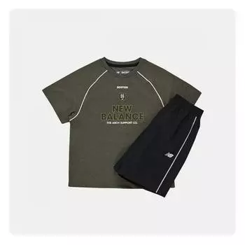 New Balance Детский тканый спортивный комплект Block Core Nk9ye2502u Khak (49)Khaki/110