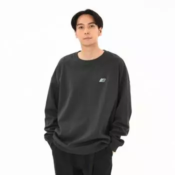 New Balance Double Face футболка с длинным рукавом Ack черная AMt45681 Ack S