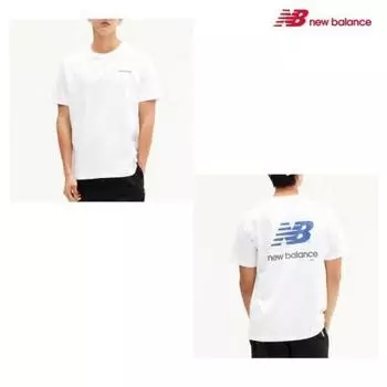 New Balance Essential Back Big Logo Short Sleeve Tees Nbned21023 10 white90 (S)