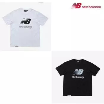 New Balance Essential Big Logo Short Sleeve Tee Nbned21033 10 19 Black100 (L)