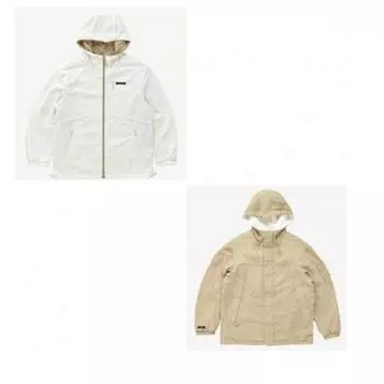 New Balance флисовая двусторонняя парка с капюшоном Nbmdb41043 35 beige/85