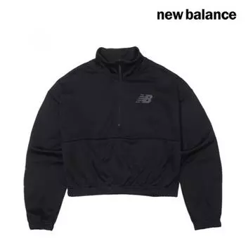 New Balance Флисовая футболка с застежкой-молнией на половину длины XS