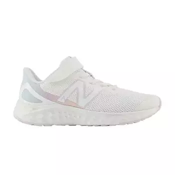 New Balance Fresh Foam Arishi v4 банджи с кружевным верхом и ремешком, белые детские кроссовки Taro для маленьких детей PAARIFG4 35