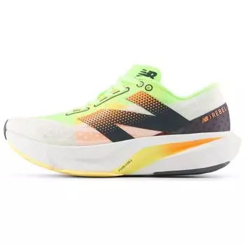 New Balance FuelCell Rebel v4 White Bleached Lime Glo Женские кроссовки Bleached-Lime-Glow Hot-Mango WFCXLA4 35