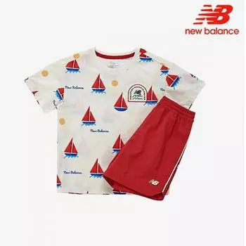 New Balance Футболка Half Club Kids Beach Front Panel Uni Set Nk9ye2602u 39 с коротким рукавом 100