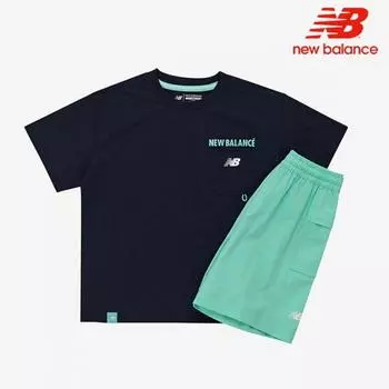 New Balance Футболка Half Club Kids с 2 карманами и рисунком из ткани Nk9ye2402u 59 с коротким рукавом 110