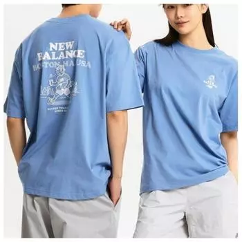 New Balance Футболка Kqj Nbnee21523 50 Uni Nb BOy BOstOn с коротким рукавом O Blue series/95
