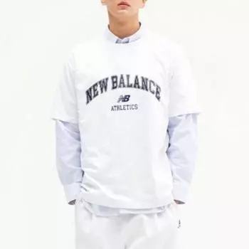 New Balance Футболка Lqj Nbnee21043 16 Common Essential Arch Logo Футболка с коротким рукавом Semi 100