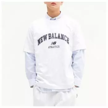 New Balance Футболка Lqj Nbnee21043 16 Common Essential Arch Logo Футболка с коротким рукавом Semi Gray series/100