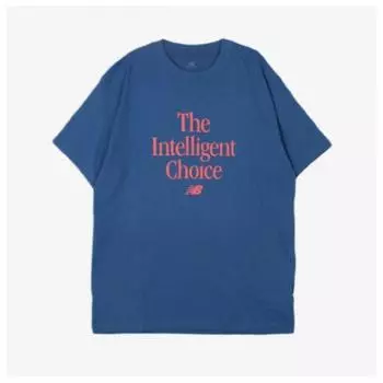 New Balance Футболка Nqj NbnefcOg21 50 Choice Lettering Футболка с коротким рукавом Semi O Blue series/100