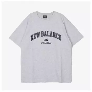 New Balance Футболка Rqk Nbnefco213 16 Uni Essential Arch Logo Футболка с коротким рукавом Sem Gray series/100