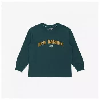 New Balance Футболка с длинным рукавом для детей Pqc Nk9bd3102u Футболка с длинным рукавом Bs Essential Letter Green series/100