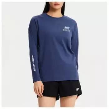 New Balance Футболка с длинным рукавом Kqj Nbnde22613 52 Common Basic Long Sleeve Rash Guard Stand Navy series/100