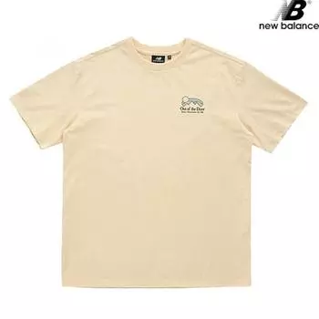 New Balance Футболка с коротким рукавом Half Club Nbnec2l323 Ye Ivy Girl Backpacking, футболка унисекс 100