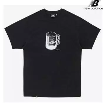 New Balance Футболка с коротким рукавом Half Club NBNEC29043 BK Camping IllusTraTion, унисекс 95