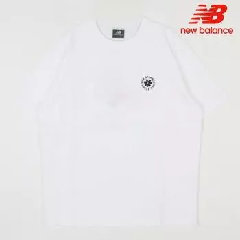 New Balance Футболка с коротким рукавом Half Club Uni Flower, полуоблегающая, Nbnefco233 10, футболка с коротким рукавом 090
