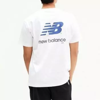 New Balance Футболка с коротким рукавом Half Club Uni Back Big Logo Nbnee21023 10 white/90