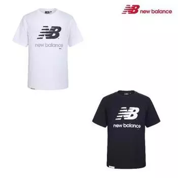 New Balance Футболка с коротким рукавом Half Club Uni Essential Big Logo Nbned21033 10 19 2 типа white/105