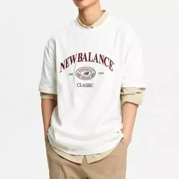 New Balance Футболка с коротким рукавом Half Club Uni Heritage Nbnee21113 39 beige/85