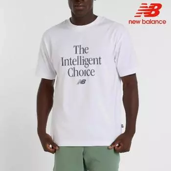 New Balance Футболка с коротким рукавом и надписью Choice Lettering, полуоблегающая футболка Nbnefcog21 10 095/size
