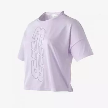 New Balance Футболка с коротким рукавом и принтом W на спине Nbneb4s032 26 85(S)