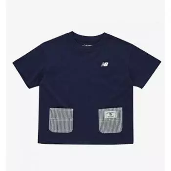 New Balance Футболка с коротким рукавом из джинсовой ткани для детей B1 Nk9ef2501u 59 Aa 1.NK9EF2501U 59/110