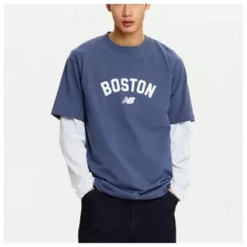 New Balance Футболка с коротким рукавом Lqj Nbnee2s031 59 Common Boston Футболка с коротким рукавом Navy series/100