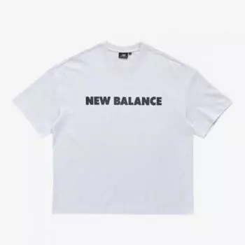 New Balance Футболка с надписью Uni white (90)