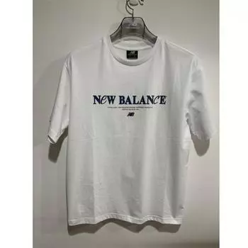 New Balance Футболка Uni Flying Lettering с коротким рукавом Nbnef21433 белая (10)WHITE/90(S)
