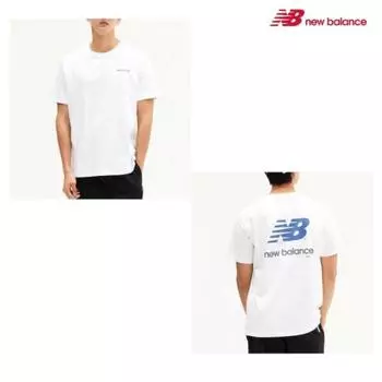 New Balance Футболки с коротким рукавом и большим логотипом Essential Back Nbned21023 10 white/105(XL)