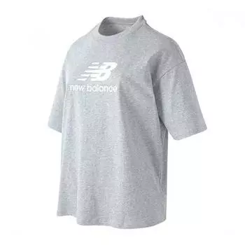 New Balance HAlf Club A Женская S Stacked overSize Короткий рукав nbned2S062 15 grey/90