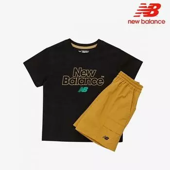 New Balance Half Club Kids Essential Woven Short Sleeve Set Up Nk9ye1105u 19 Short Sleeve Tee 110