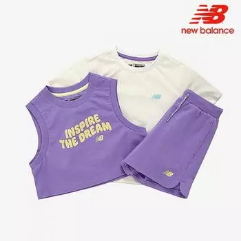 New Balance Half Club Kids Nbgc Short Sleeve Vest 3pcs Set Nk9ye2805g 70 110