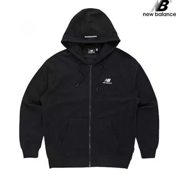 New Balance Half Club Nbmdc21053 Bk Essential Single Mesh Hoodie Zip Up Unisex Hoodie 90