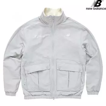 New Balance Half Club Nbnac12013 Lg Steen Neck Reversible Fleece Jacket Common Tree 95