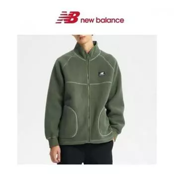 New Balance Half Club Polar Fleece Full Zip Up Nbmdd4s131 40 Green/100