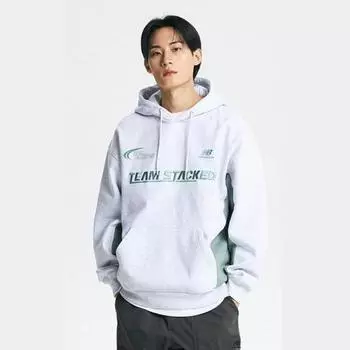 New Balance Half Club Public Team Stacked Color Block Brushed Hoodie Nbn0d429 90(S)