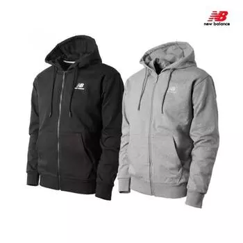 New Balance Half Club Uni Базовая толстовка с капюшоном на молнии Nbmdcb1013 унисекс NBMDCB101319 black/90